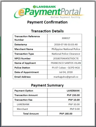 Police Clearance Online Appointment